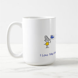 Taza De Café Amo a mis pequeños gemelos finlandeses café tafetá