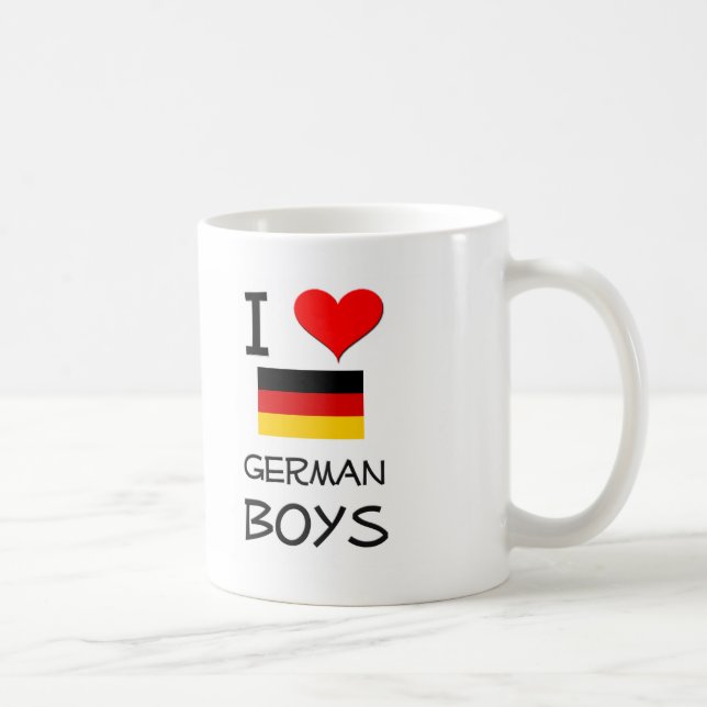 Taza De Café Amo a muchachos alemanes (Derecha)