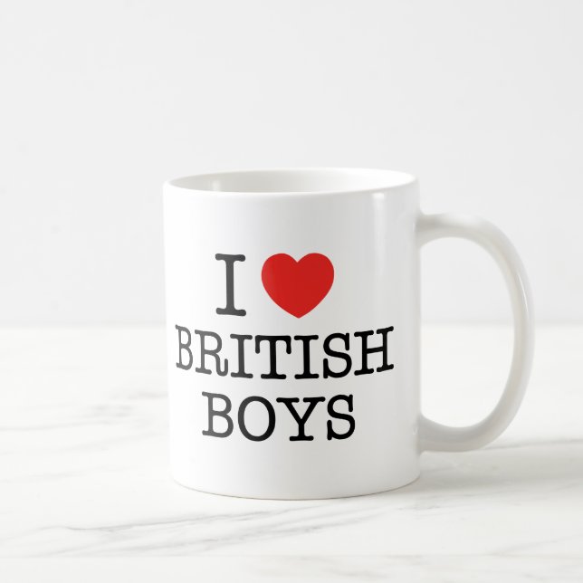 Taza De Café Amo a muchachos británicos (Derecha)