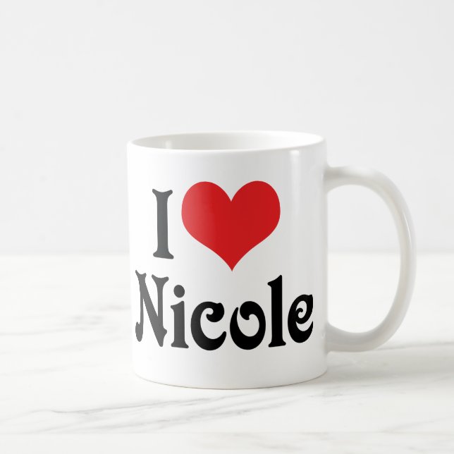 Taza De Café Amo a Nicole (Derecha)