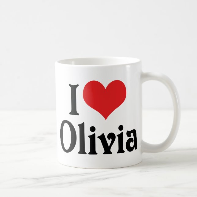Taza De Café Amo a Olivia (Derecha)