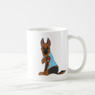 Taza De Café Amo A Papá - Corazón de Perro Tatuaje A Malinois B