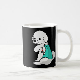 Taza De Café Amo a papá Tattoo Amigo Bichon Padre Perro