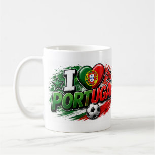 Taza De Café Amo a Portugal Fan Orgullo Portugués Fútbol