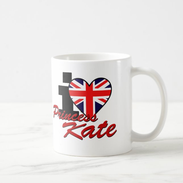 Taza De Café Amo a princesa Kate (Derecha)