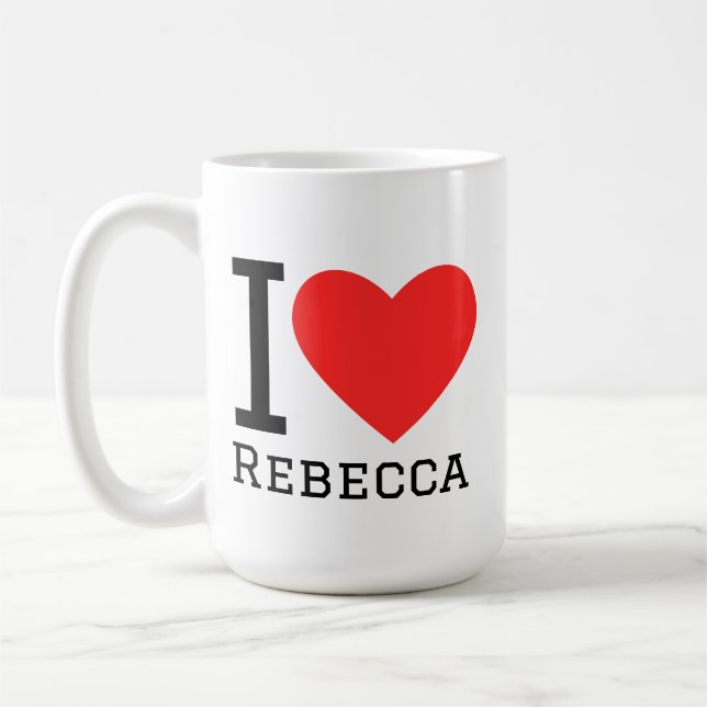 Taza De Café Amo a Rebecca (Izquierda)