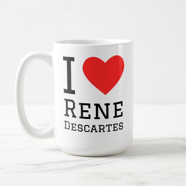 Taza De Café Amo a Rene Descartes  (Izquierda)