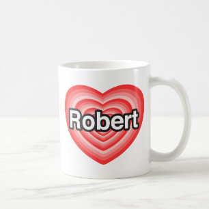 Taza De Café Amo a Roberto. Te amo Roberto. Corazón