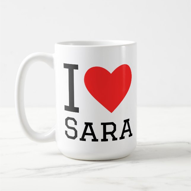Taza De Café Amo a Sara (Izquierda)
