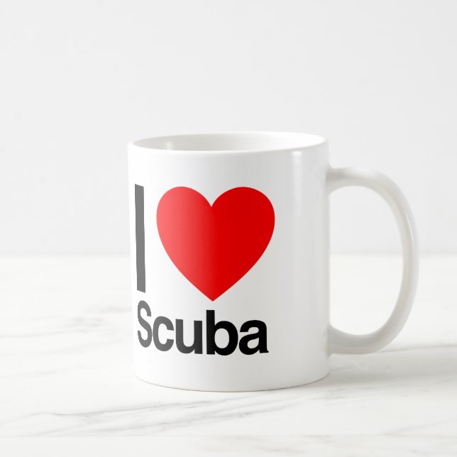 Taza De Café amo a scuba (Derecha)
