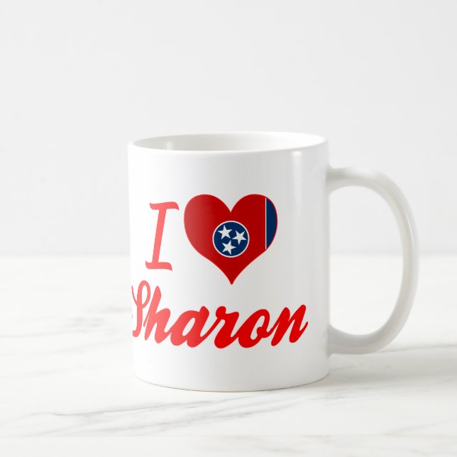 Taza De Café Amo a Sharon, Tennessee (Derecha)