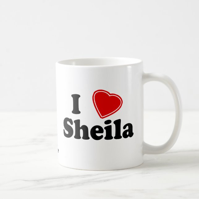 Taza De Café Amo a Sheila (Derecha)