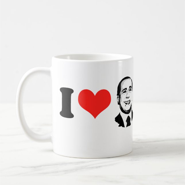 Taza De Café Amo a Silvio Berlusconi (Izquierda)
