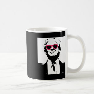 Taza De Café Amo a Trump gafas de sol de corazón rosa Punk Rock
