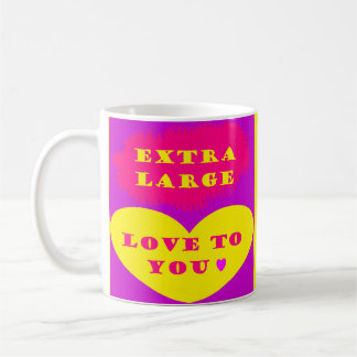 TAZA DE CAFÉ AMO A USTEDES DOS DISEÑOS EN UN LEMÓN ROSA