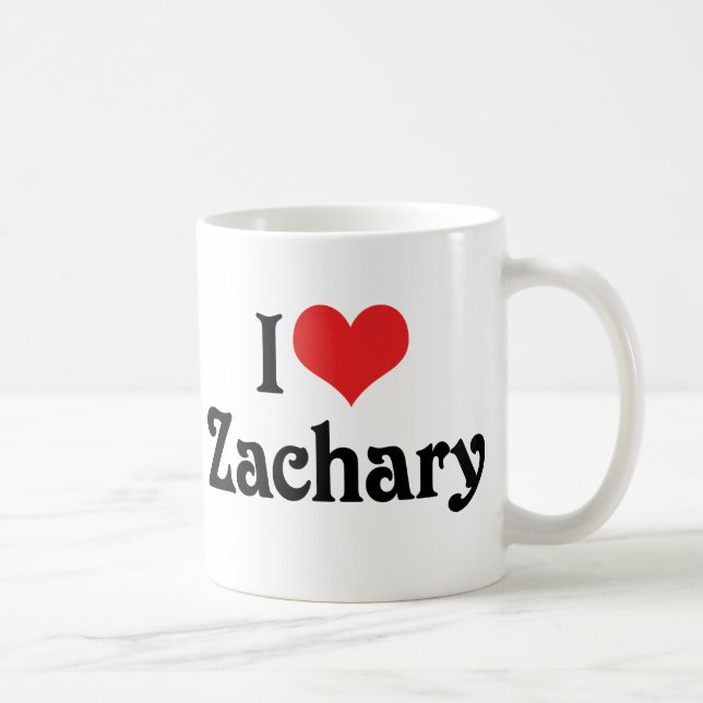 Taza De Café Amo a Zachary (Derecha)