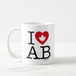 Taza De Café Amo AB| I Heart Alberta Canada personalizado