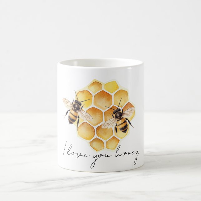 Taza De Café Amo Abejas (Centro)