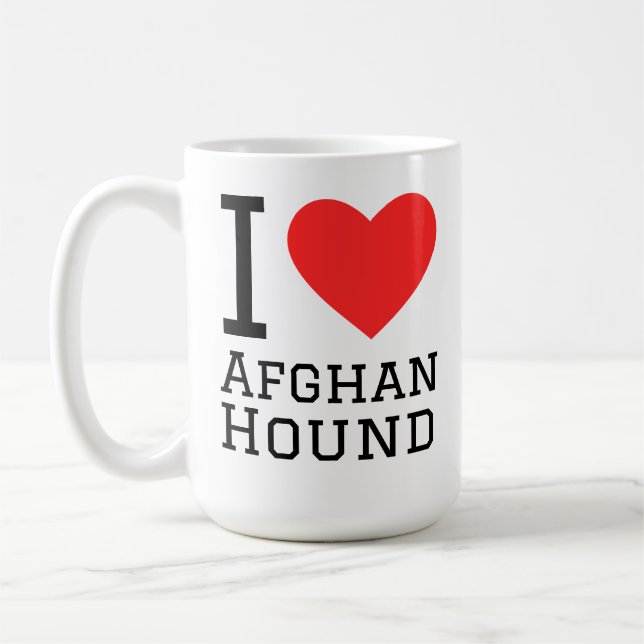 Taza De Café Amo al galgo afgano  (Izquierda)