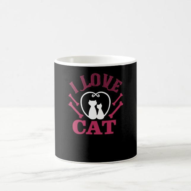 Taza De Café Amo al gato (Centro)