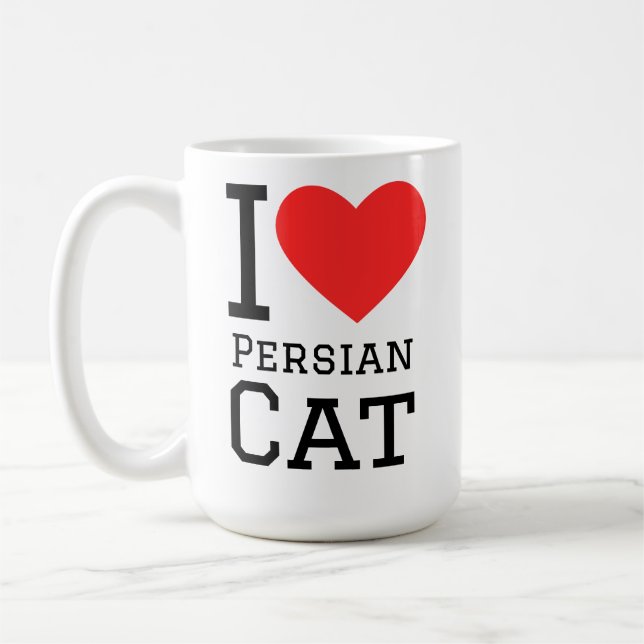 Taza De Café Amo al gato persa (Izquierda)