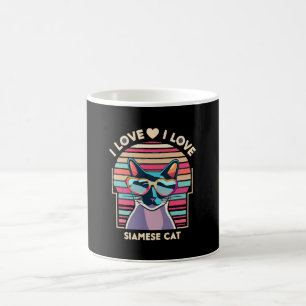 Taza De Café Amo al gato siamés