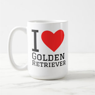 Taza De Café Amo al golden retriever