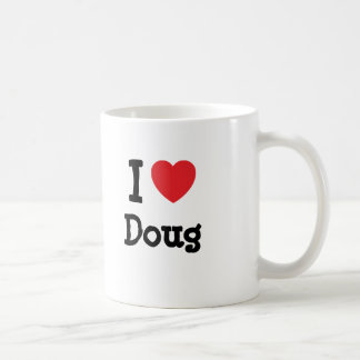 Taza De Café Amo al personalizado del corazón de Doug personali