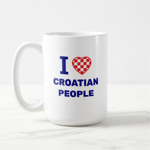 Taza De Café Amo al pueblo croata