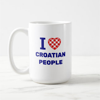 Taza De Café Amo al pueblo croata
