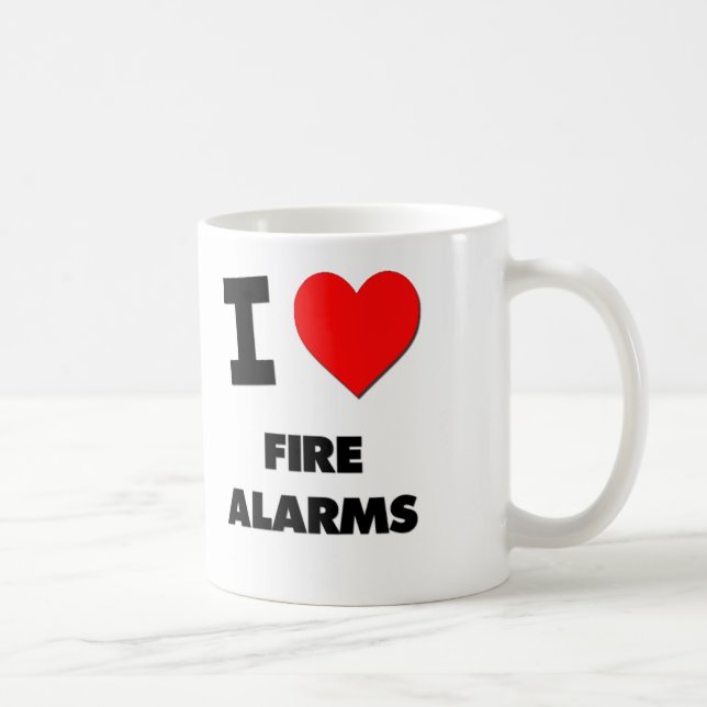 Taza De Café Amo alarma de incendio (Derecha)
