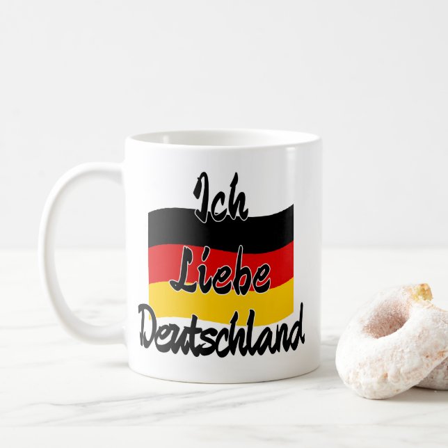 Taza De Café Amo Alemania (Con donut)