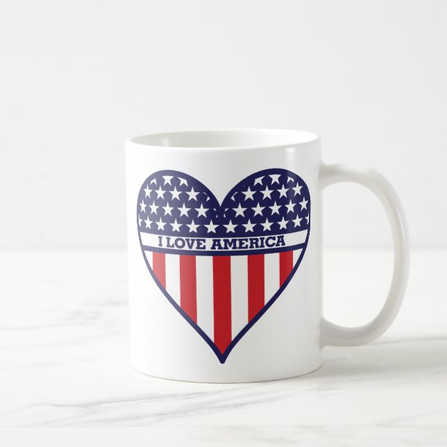 Taza De Café Amo América (Derecha)