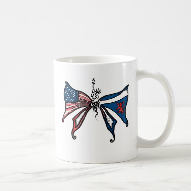 Taza De Café ¡amo América y Escocia!! (Derecha)