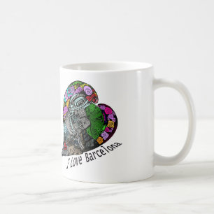 Taza De Café Amo Barcelona - la ciudad de la flor
