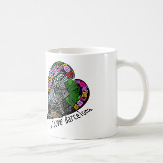 Taza De Café Amo Barcelona - La Ciudad de las Flores