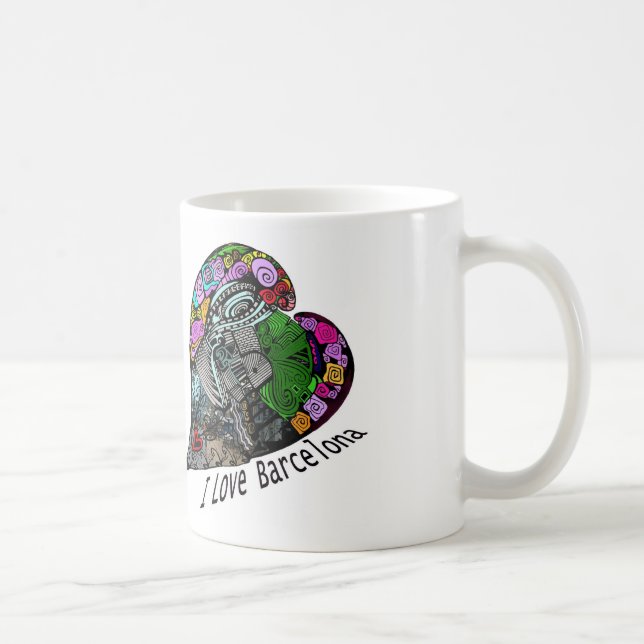 Taza De Café Amo Barcelona - La Ciudad de las Flores (Derecha)