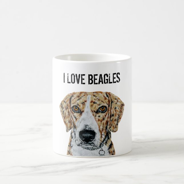 Taza De Café Amo Beagles Mug (Centro)