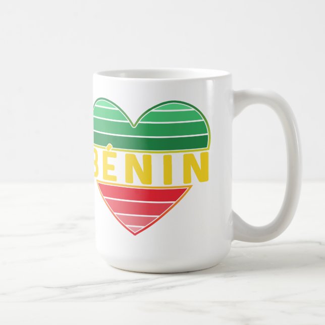 Taza De Café Amo Benín, Corazón Beninés (Derecha)