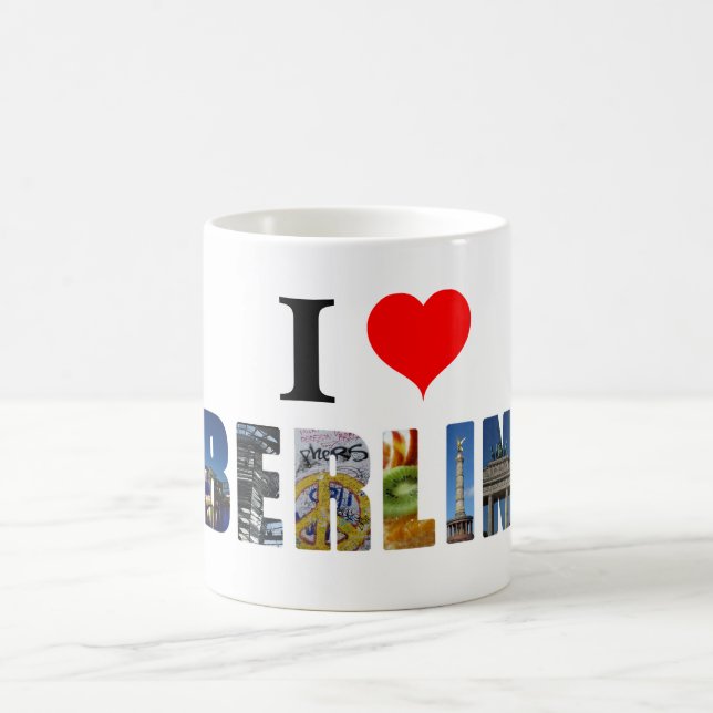 Taza De Café Amo Berlín Alemania Ciudad de Viajes Foto (Centro)