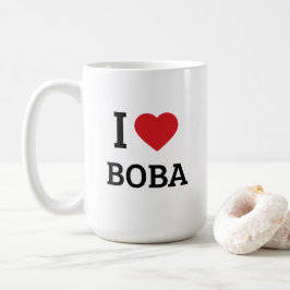 Taza De Café Amo Boba - Regalo Minimalista para Amantes del Bub