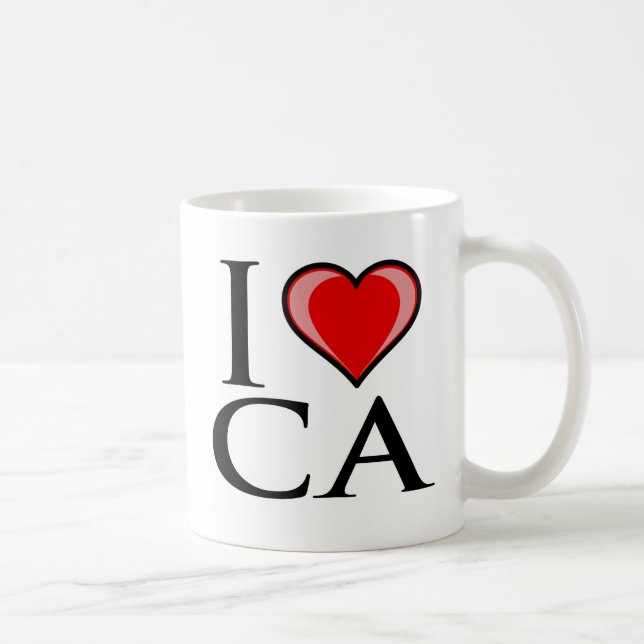 Taza De Café Amo CA - California (Derecha)