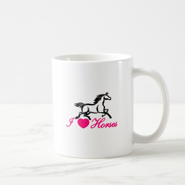 Taza De Café Amo caballos (Derecha)