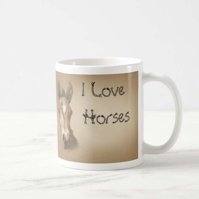 Taza De Café Amo caballos (Derecha)