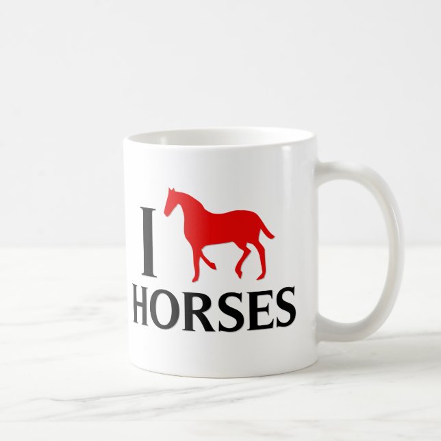 Taza De Café Amo caballos (Derecha)