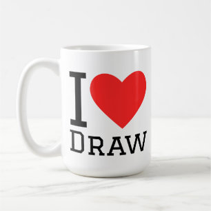 Taza De Café Amo calcomanía cuadrada de pintura