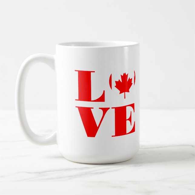 Taza De Café Amo Canadá (Izquierda)