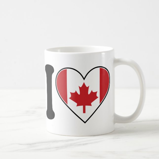 Taza De Café Amo Canadá (Derecha)