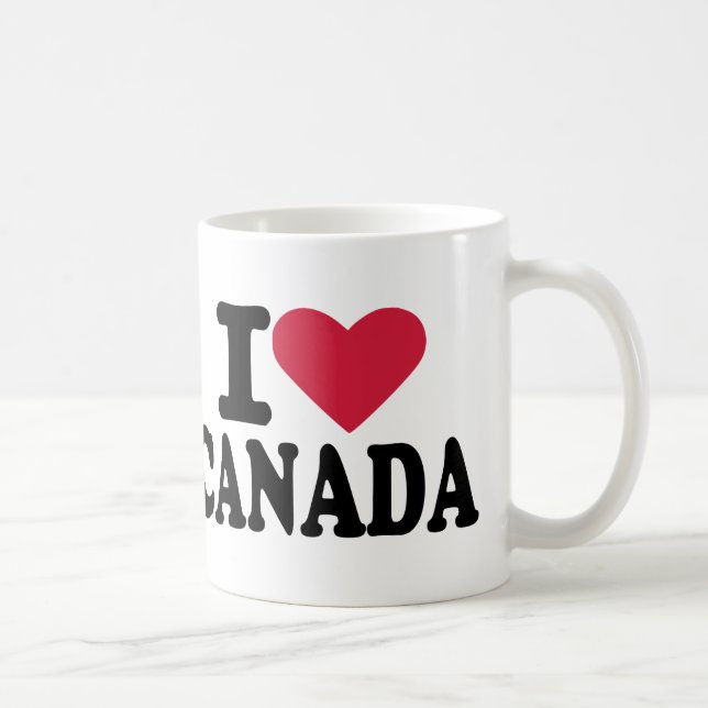 Taza De Café Amo Canadá (Derecha)