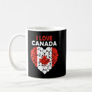 Taza De Café Amo Canadá Orgulloso De Ser Canadá Bandera